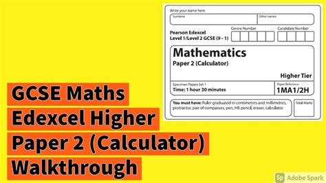 Full Download Maths Calculator Higher Edexcel Paper 