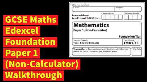 Read Online Maths Edexcel P42058A Paper 1 