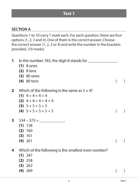Read Online Maths Exam Papers Primary 2 