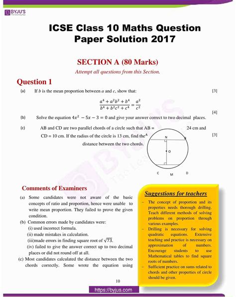 Read Online Maths Guide For Class 10 Icse 