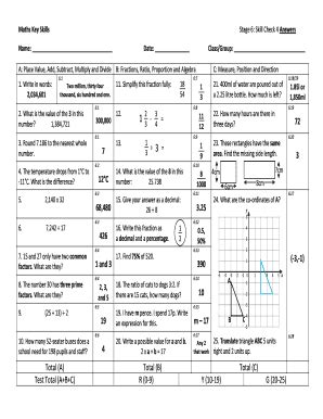 Download Maths Key Skills Stage 6 Skill Check 1 Answers Name Date 