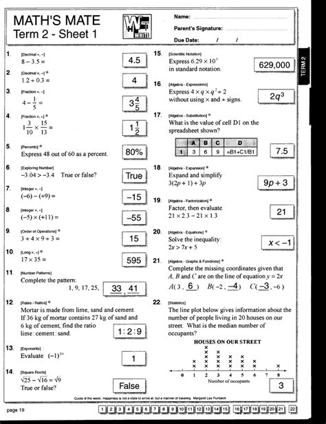 Read Online Maths Mate Term 1 Sheet Answers Pugcit 