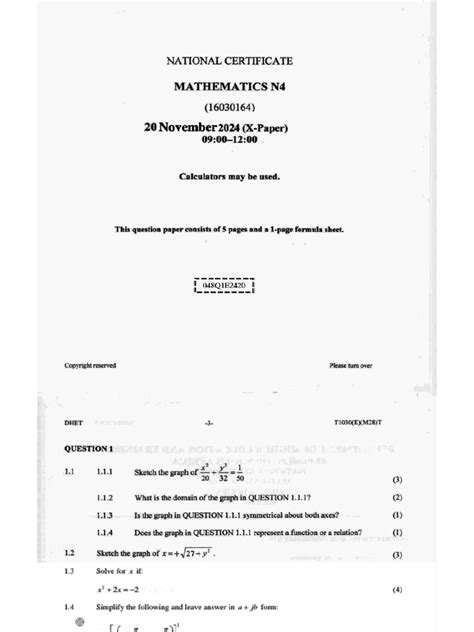 Full Download Maths N4 Question Papers 