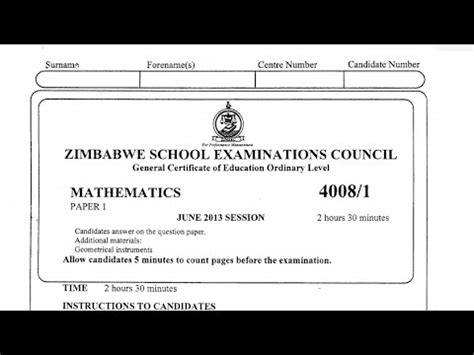 Read Online Maths Paper 1 June 2013 Zimsec 