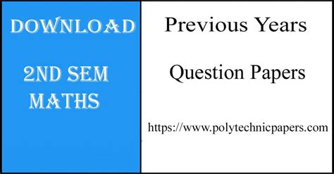 Download Maths Question Paper For Diploma 2Nd Sem 