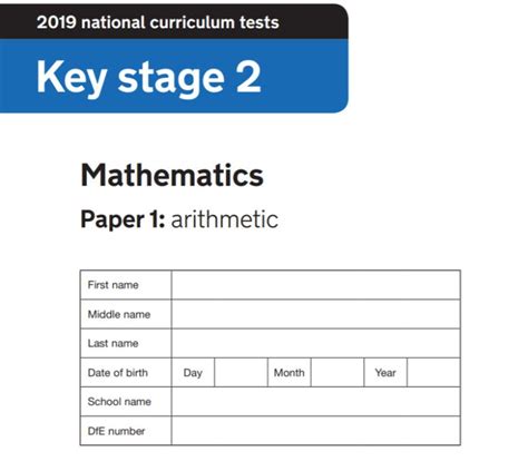 Read Online Maths Sats Paper 