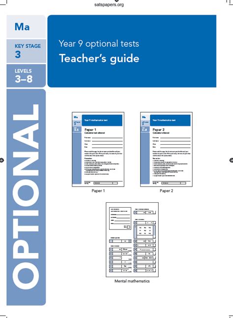 Download Maths Sats Papers Ks3 Level 6 8 