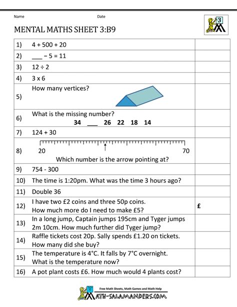 Read Maths Test Papers Ks2 Year 3 