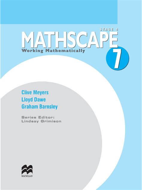 mathscape 7 working mathematically stage 4 clive