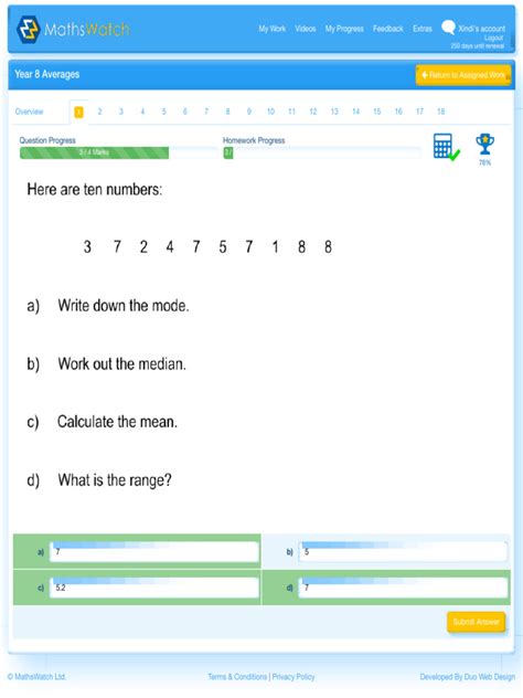 mathswatch numbers 2 assessment