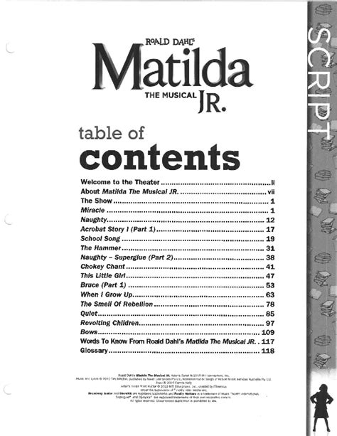 Matilda Jr Script