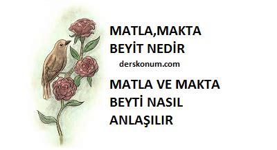 Matla Beyit Nedir