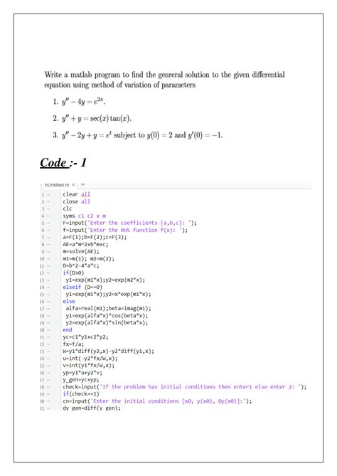 Matlab Code For Generalized Differential Quadrature Method