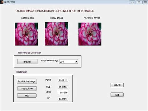 matlab code for image restoration