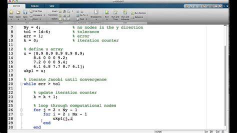 matlab code for laplace equation iteration