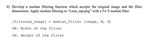 Matlab Code For Median Filtering