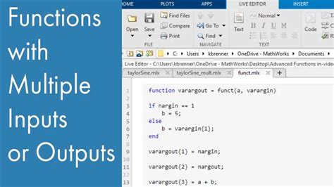 matlab function with multiple outputs matlab