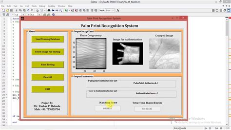 Matlab Palmprint Source Code