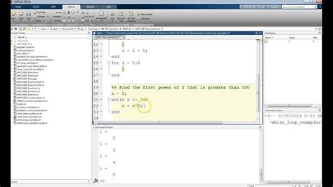 Matlab While Loop
