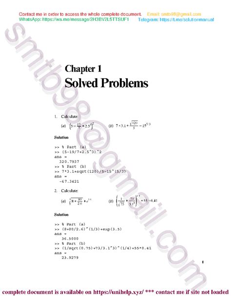 Read Matlab By Amos Gilat Solution Manual 