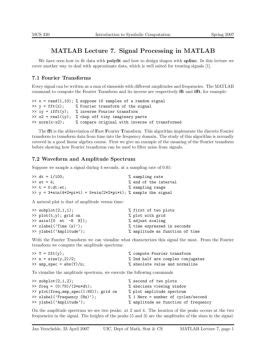 Read Online Matlab Lecture 7 Signal Processing In Matlab 