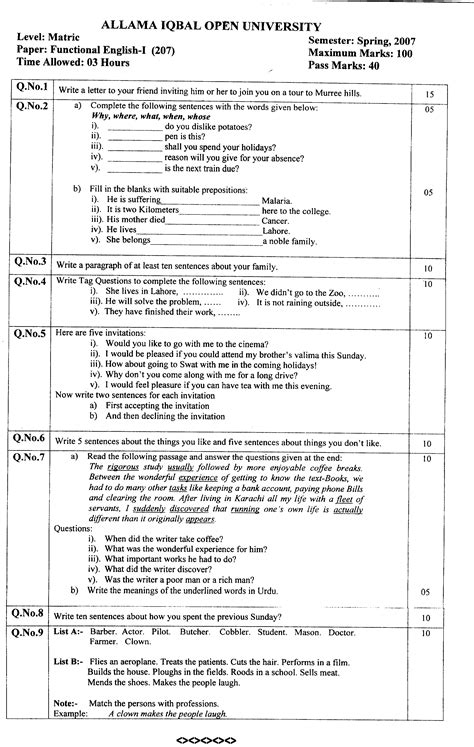 Read Matric English Old Syllabus Question Papers File Type Pdf 