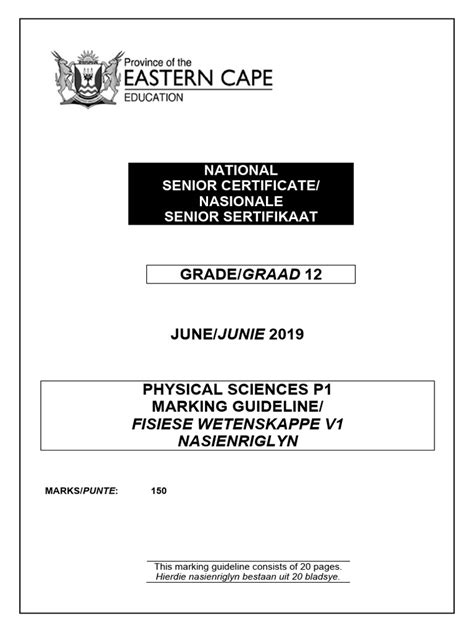 Read Matric Physical Science Paper 1 2009 Memorandum 