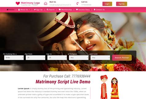 matrimonial website project in