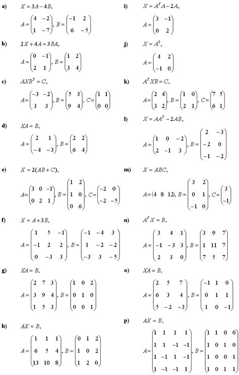 Matrix Solved Problems