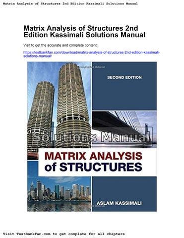 Full Download Matrix Analysis Of Structures Kassimali Download 