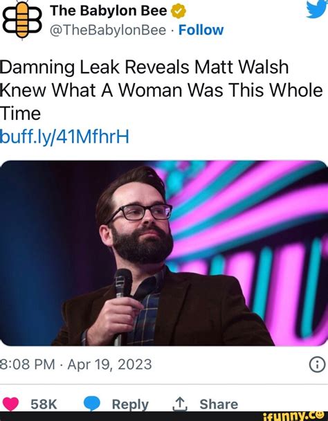 matt walsh leak