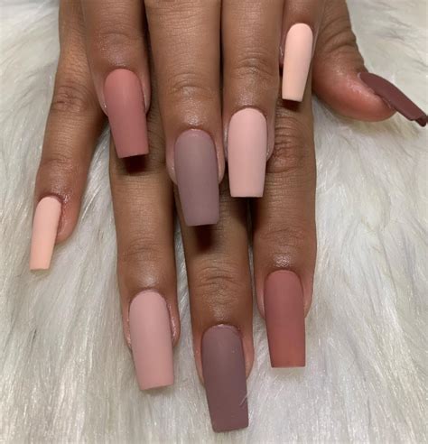 matte nude nails