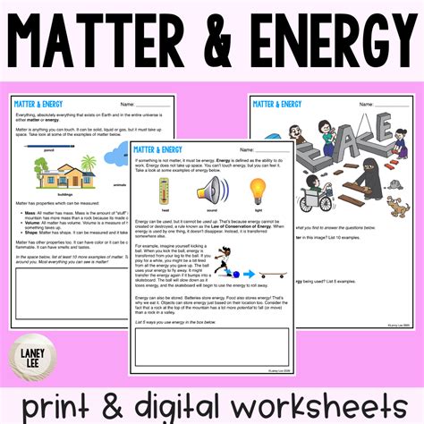 Matter Amp Energy Reading Comprehension Worksheets Laney Matter And Energy Worksheet Answers - Matter And Energy Worksheet Answers