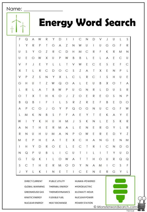 Matter And Energy Word Search Puzzle Worksheet Activity Matter And Energy Worksheet - Matter And Energy Worksheet
