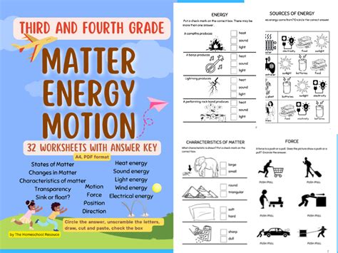 Matter Energy Motion 32 Worksheets For Third And Matter In Motion Worksheet Answers - Matter In Motion Worksheet Answers