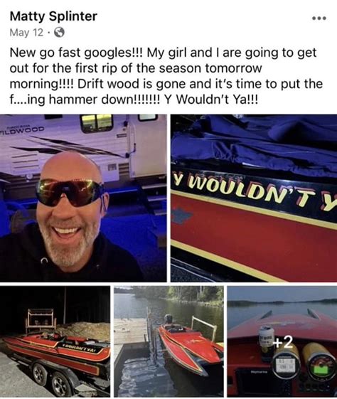 Matty Splinter Boat Accident