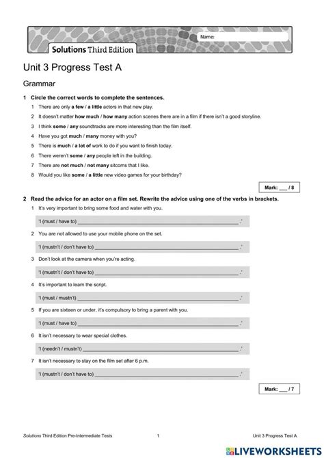 Maturita Solutions Progress Test