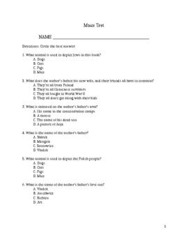 maus multiple choice questions