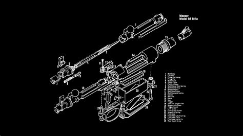 Download Mauser W T P Old Model Auto Exploded Gun Drawing Download 