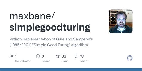 maxbane/simplegoodturing - Github