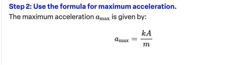 Maximum Acceleration