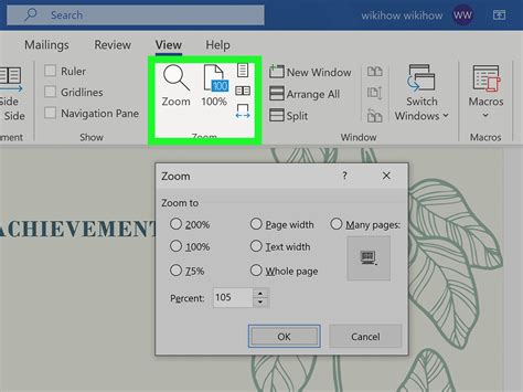 Maximum Zoom In Ms Word