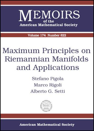 Full Download Maximum Principles On Riemannian Manifolds And Applications 