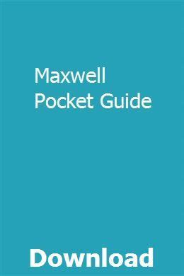 Download Maxwell Pocket Guide 