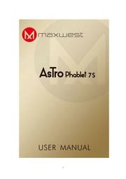 maxwest - cell-phone - Astro X4 - Operation Manual