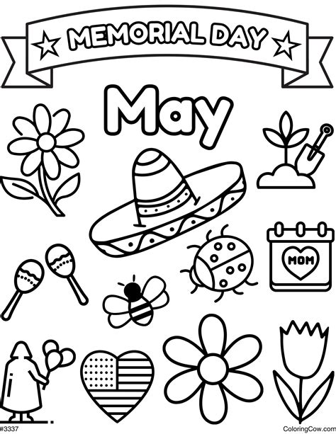 May Coloring Sheets Free Printable