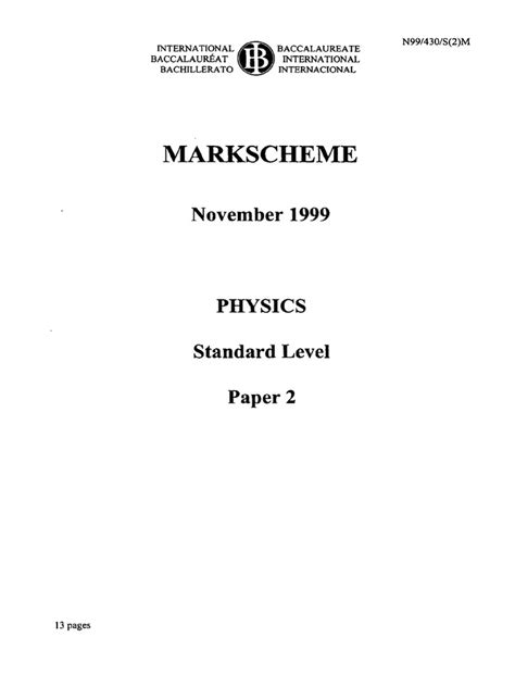 Download May 2013 Ib Markscheme Physics Paper 1 