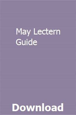 Read May Lectern Guide 