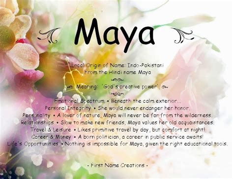 Maya Name Meaning