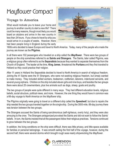 Mayflower Compact Worksheet   The Mayflower Compact Facts Worksheets Amp Summary For - Mayflower Compact Worksheet